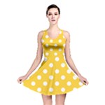 Polka Dots - White on Banana Yellow Reversible Skater Dress