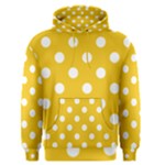 Polka Dots - White on Deep Lemon Yellow Men s Pullover Hoodie