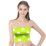 Polka Dots - White on Fluorescent Yellow Tube Top