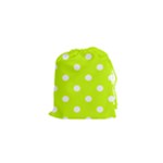 Polka Dots - White on Fluorescent Yellow Drawstring Pouch (XS)