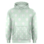 Polka Dots - White on Pale Green Men s Pullover Hoodie