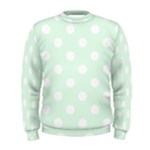 Polka Dots - White on Pale Green Men s Sweatshirt