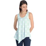 Polka Dots - White on Pale Green Sleeveless Tunic