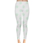 Polka Dots - Pale Green on White Women s Leggings