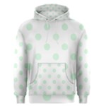 Polka Dots - Pastel Green on White Men s Pullover Hoodie