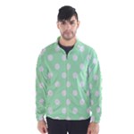 Polka Dots - White on Mint Green Wind Breaker (Men)