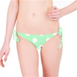 Polka Dots - White on Mint Green Bikini Bottom