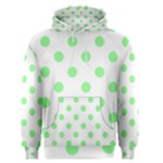 Polka Dots - Light Green on White Men s Pullover Hoodie