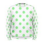 Polka Dots - Light Green on White Men s Sweatshirt