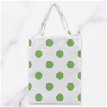 Polka Dots - Dollar Bill Green on White Classic Tote Bag