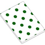 Polka Dots - Dark Green on White Large Memo Pads