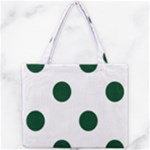 Polka Dots - Forest Green on White Mini Tote Bag