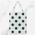 Polka Dots - Forest Green on White Classic Tote Bag