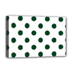 Polka Dots - Forest Green on White Deluxe Canvas 18  x 12  (Stretched)