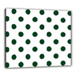 Polka Dots - Forest Green on White Canvas 24  x 20  (Stretched)