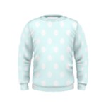 Polka Dots - White on Bubbles Cyan Kid s Sweatshirt