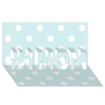 Polka Dots - White on Light Cyan #1 MOM 3D Greeting Cards (8x4)