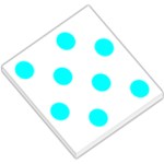 Polka Dots - Aqua Cyan on White Small Memo Pads