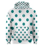 Polka Dots - Teal on White Men s Pullover Hoodie