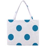 Polka Dots - Cerulean on White Mini Tote Bag