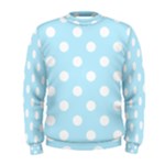 Polka Dots - White on Light Blue Men s Sweatshirt