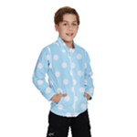 Polka Dots - White on Light Blue Wind Breaker (Kids)