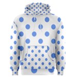 Polka Dots - Cornflower Blue on White Men s Pullover Hoodie