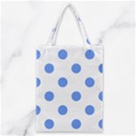 Polka Dots - Cornflower Blue on White Classic Tote Bag