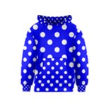 Polka Dots - White on Blue Kid s Pullover Hoodie