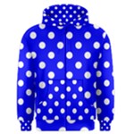 Polka Dots - White on Blue Men s Zipper Hoodie