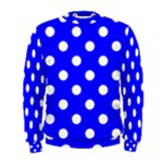 Polka Dots - White on Blue Men s Sweatshirt