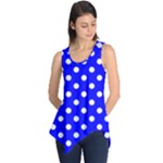 Polka Dots - White on Blue Sleeveless Tunic