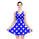 Polka Dots - White on Blue Reversible Skater Dress