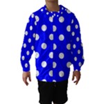 Polka Dots - White on Blue Hooded Wind Breaker (Kids)