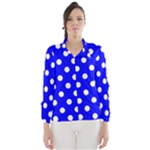 Polka Dots - White on Blue Wind Breaker (Women)