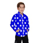 Polka Dots - White on Blue Wind Breaker (Kids)