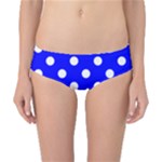 Polka Dots - White on Blue Classic Bikini Bottoms