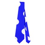 Polka Dots - White on Blue Necktie (Two Side)