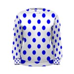 Polka Dots - Blue on White Women s Sweatshirt