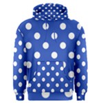 Polka Dots - White on Cerulean Blue Men s Pullover Hoodie