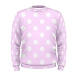 Polka Dots - White on Pale Thistle Violet Men s Sweatshirt