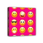 Emoji Pink Mini Canvas 4  x 4  (Stretched)