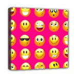 Emoji Pink Mini Canvas 8  x 8  (Stretched)