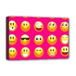 Emoji Pink Deluxe Canvas 18  x 12  (Stretched)