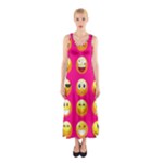 Emoji Pink Sleeveless Maxi Dress