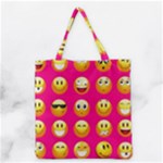 Emoji Pink Grocery Tote Bag