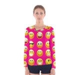 Emoji Pink Women s Long Sleeve Tee