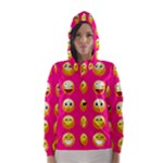 Emoji Pink Hooded Wind Breaker (Women)