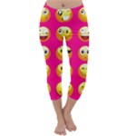 Emoji Pink Capri Winter Leggings 