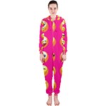 Emoji Pink Hooded Jumpsuit (Ladies)